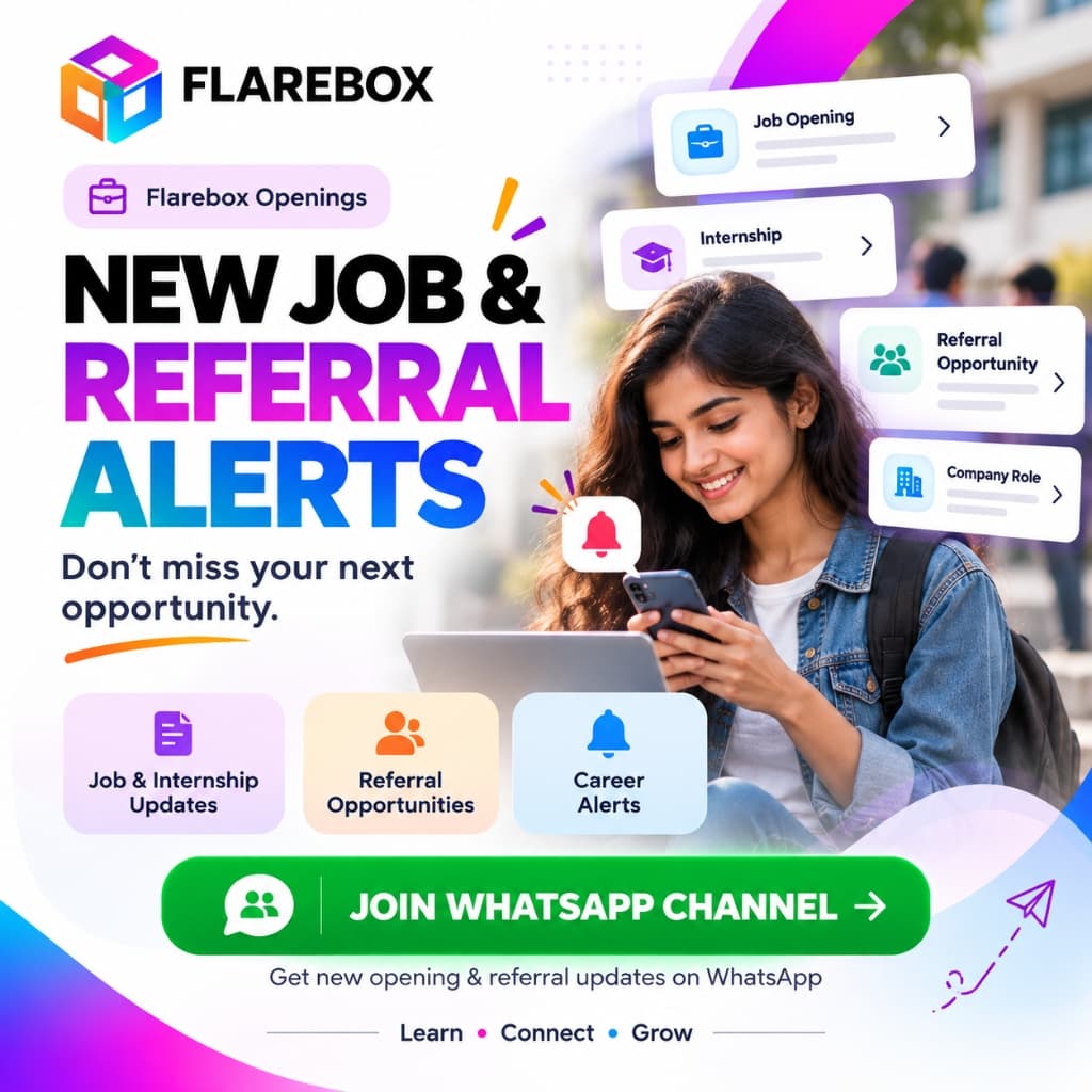 Flarebox WhatsApp Channel - New Job and Referral Alerts